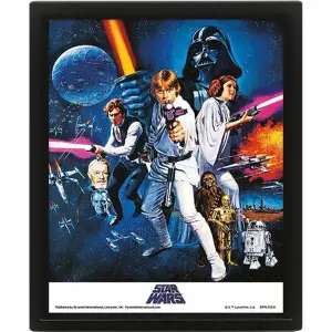 3D lenticulaire frame Pyramid Star Wars New Hope One Sheet image-0
