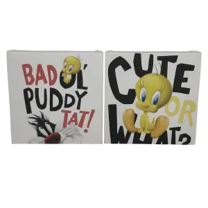 Set di 2 dipinti su tela Pyramid Looney Tunes - Tweety Pie image-1