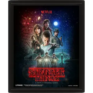 Cadre 3D lenticulaire Pyramid Stranger Things One Sheet image-0