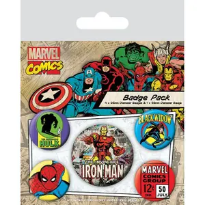 Set of 5 iron man pins Pyramid Marvel Comics image-0