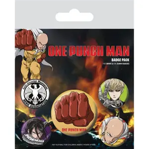 Set of 5 destructive pins Pyramid One Punch Man image-0
