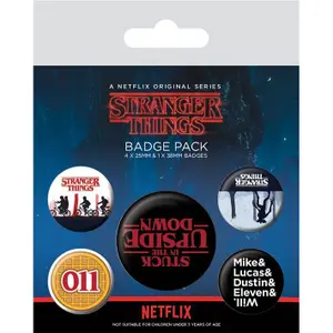 Pack of 5 pins Pyramid Stranger Things Upside Down image-0