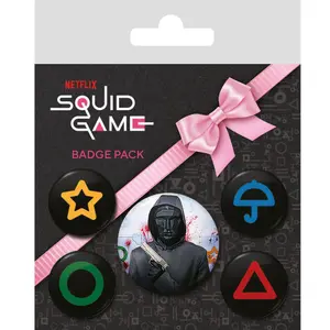 Pack of 5 pins Pyramid Squid Game Front Man image-0