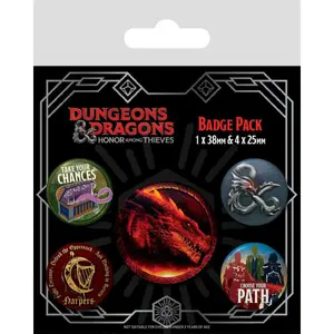 Pack of 5 pins Pyramid Dungeons & Dragons Movie image-0