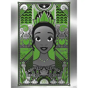 Set of 3 metallic posters Pyramid Disney Print Tiana image-0