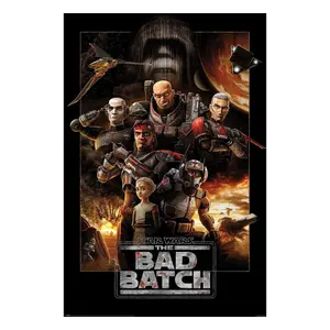 Set of 4 posters Pyramid Star Wars: The Bad Batch Lot de 4 posterss Montage image-0