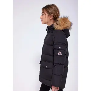 Down jacket with fur Pyrenex Authentic Smooth image-6
