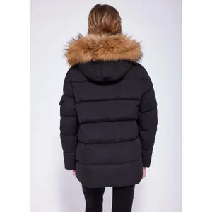 Down jacket with fur Pyrenex Authentic Smooth image-4