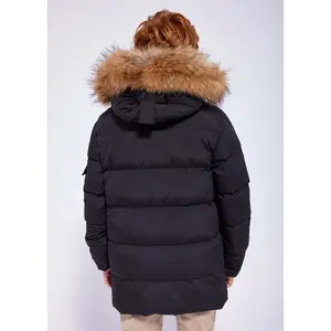 Down jacket with fur Pyrenex Authentic Smooth image-5