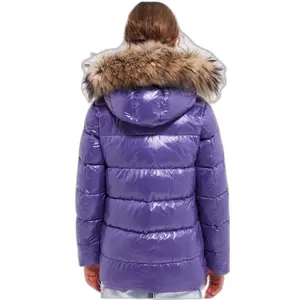 Doudoune avec fourrure femme Pyrenex Authentic Shiny image-1