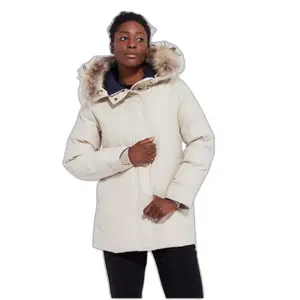 Doudoune avec fausse fourrure femme Pyrenex Bordeaux image-1