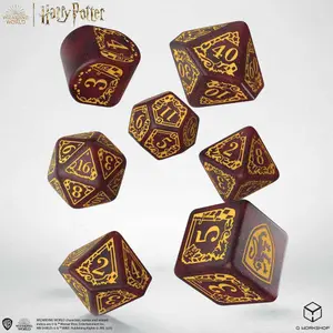 Pack of 7 dice Q WORKSHOP Harry Potter Gryffindor Modern Dice image-0