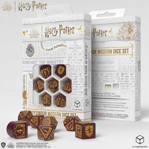 Pack of 7 dice Q WORKSHOP Harry Potter Gryffindor Modern Dice image-1