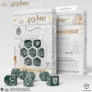Pack of 7 dice Q WORKSHOP Harry Potter Slytherin Modern Dice image-1