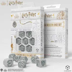 Pack of 7 dice Q WORKSHOP Harry Potter Slytherin Modern Dice image-1