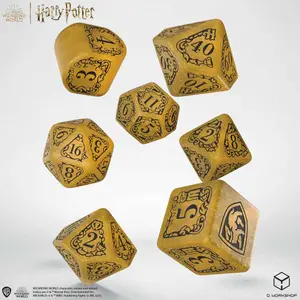 Pack of 7 dice Q WORKSHOP Harry Potter Hufflepuff Modern Dice image-0