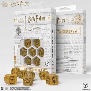 Pack of 7 dice Q WORKSHOP Harry Potter Hufflepuff Modern Dice image-1
