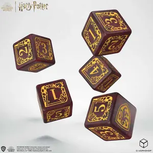 Pack of 5 dice Q WORKSHOP Harry Potter Gryffindor Dice & Pouch image-0