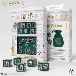 Pack of 5 dice Q WORKSHOP Harry Potter Slytherin Dice & Pouch image-2
