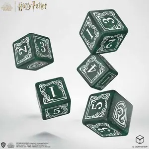 Pack of 5 dice Q WORKSHOP Harry Potter Slytherin Dice & Pouch image-1