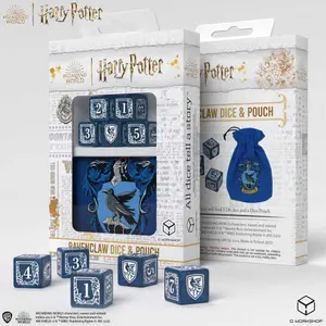 Pack of 5 dice Q WORKSHOP Harry Potter Ravenclaw Dice & Pouch image-2