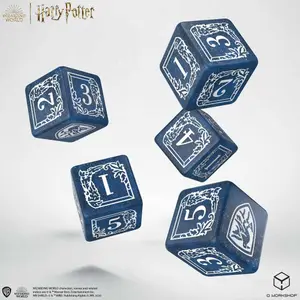 Pack of 5 dice Q WORKSHOP Harry Potter Ravenclaw Dice & Pouch image-1