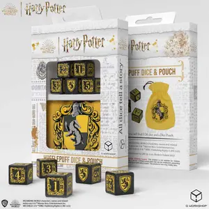 Pack of 5 dice Q WORKSHOP Harry Potter Hufflepuff Dice & Pouch image-0