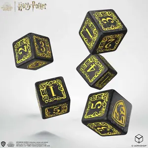 Pack of 5 dice Q WORKSHOP Harry Potter Hufflepuff Dice & Pouch image-1