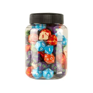 Round pot of classic RPG dice Q WORKSHOP