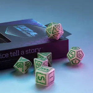 Set of 7 light-up dice - challenge the darkness Q WORKSHOP Digital image-2