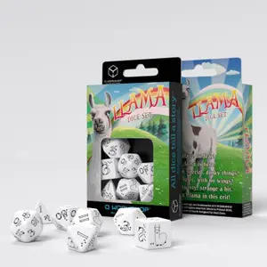 Pack of 7 dice Q WORKSHOP Bright Llama image-1