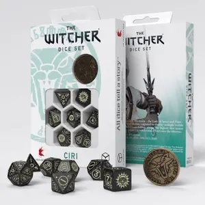 Pack of 7 dice Q WORKSHOP The Witcher Ciri The Zireael image-2