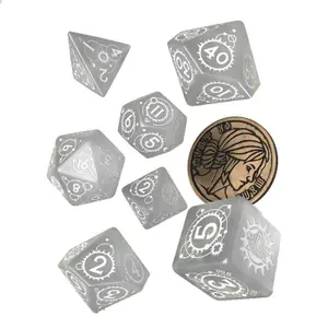 Pack of 7 dice Q WORKSHOP The Witcher Ciri The Lady of Space and Time image-0