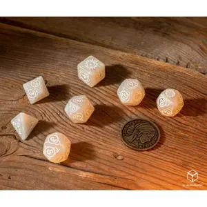 Pack of 7 dice Q WORKSHOP The Witcher Ciri The Lady of Space and Time image-2