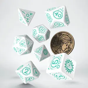 Pack of 7 dice Q WORKSHOP The Witcher Ciri The Law of Surprise image-0
