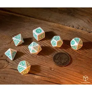 Pack of 7 dice Q WORKSHOP The Witcher Ciri The Law of Surprise image-1
