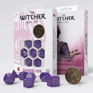 Pack of 7 dice Q WORKSHOP The Witcher Dandelion Viscount de Lettenhove image-1