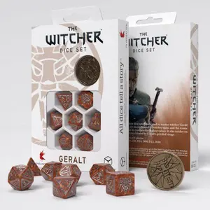 Pack of 7 dice Q WORKSHOP The Witcher Geralt The Monster Slayer image-1