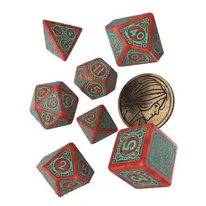 Pack of 7 dice Q WORKSHOP The Witcher Triss Merigold The Fearless image-0