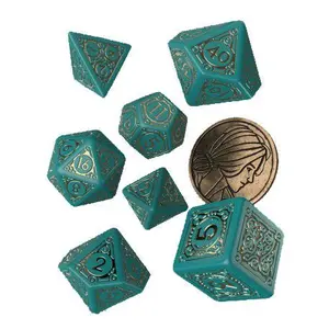 Pack of 7 dice Q WORKSHOP The Witcher Triss The Beautiful Healer image-0