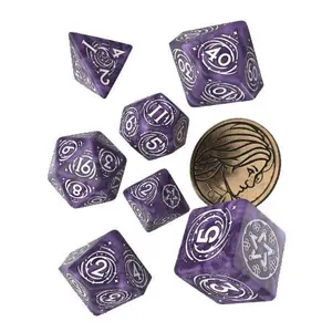 Pack of 7 dice Q WORKSHOP The Witcher Yennefer Lilac And Gooseberries image-0
