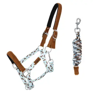 Juego de cabestro y correa para caballos QHP Stable Buddy