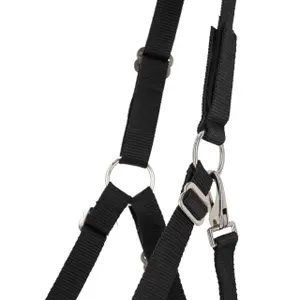 Muzzle for horse with sheepskin headcollar with nostrils QHP image-3