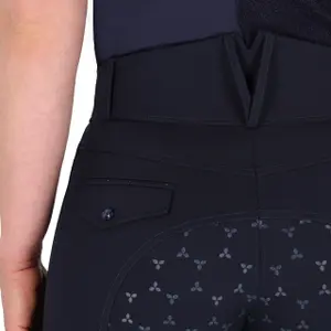 Damskie spodnie jeździeckie o pełnej przyczepności QHP Aubree image-3