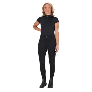 Mid grip riding Trousers for women QHP Oakleigh image-1