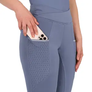 Legginsy jeździeckie o średniej przyczepności QHP Aubree image-6