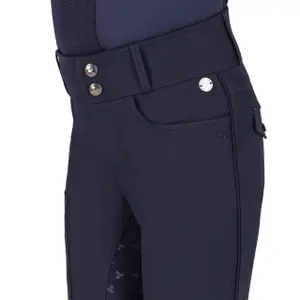 Full grip riding Trousers for girls QHP Aubree image-3
