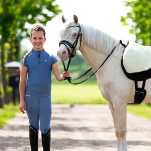 Girls' mid grip riding leggings QHP Aubree image-3