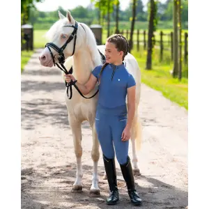 Girls' mid grip riding leggings QHP Aubree image-4