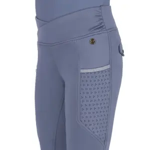 Girls' mid grip riding leggings QHP Aubree image-6